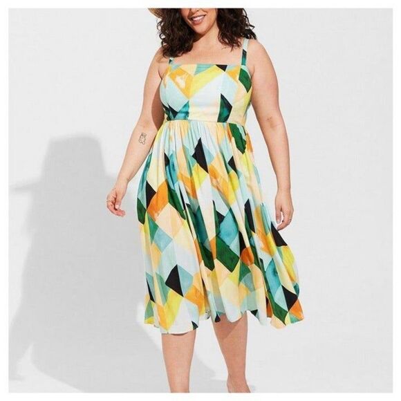 Torrid Midi Challis Sleeveless Sundress - Picture 1 of 5